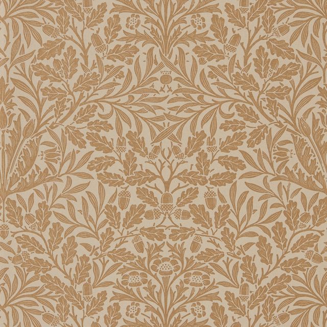 William Morris Morris Pure Wallpapers Pure Acorn Gilver/Copper Wallpaper