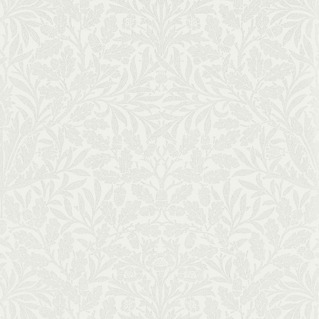 William Morris Morris Pure Wallpapers Pure Acorn Chalk/Silver Wallpaper