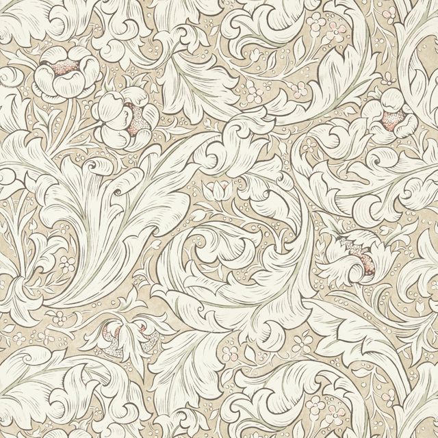 William Morris Morris Pure Wallpapers Pure Bachelors Button Linen/Coral Wallpaper