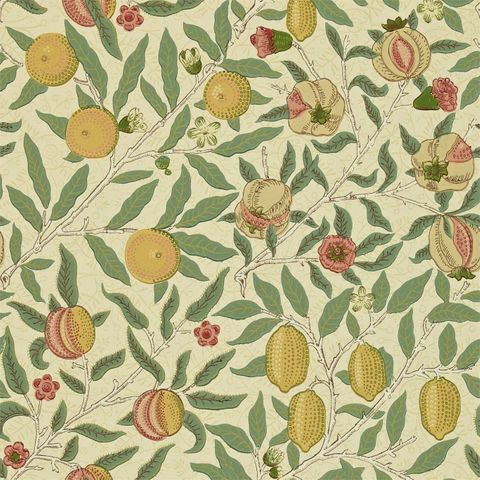 Fruit Beige/Gold/Coral Wallpaper