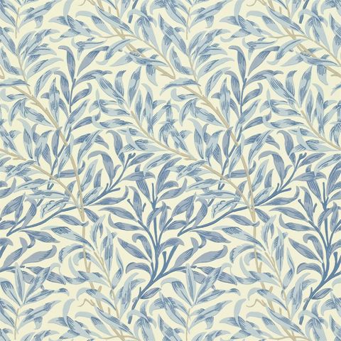 Willow Boughs Blue Wallpaper