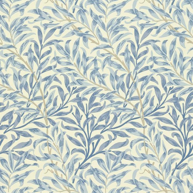 William Morris Compilation Wallpaper Willow Boughs Blue Wallpaper