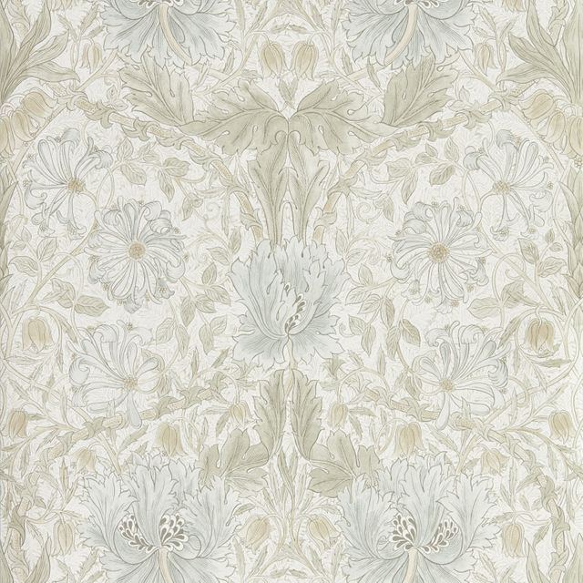 William Morris Pure Morris North Wallpapers Pure Honeysuckle & Tulip Linen Wallpaper