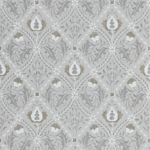 William Morris Pure Morris North Wallpapers Pure Trellis Lightish Grey Wallpaper