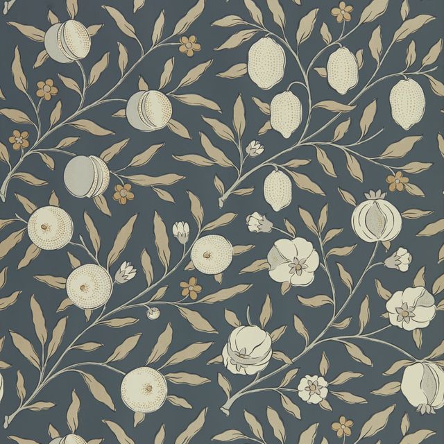 William Morris Pure Morris North Wallpapers Pure Fruit Black Ink Wallpaper