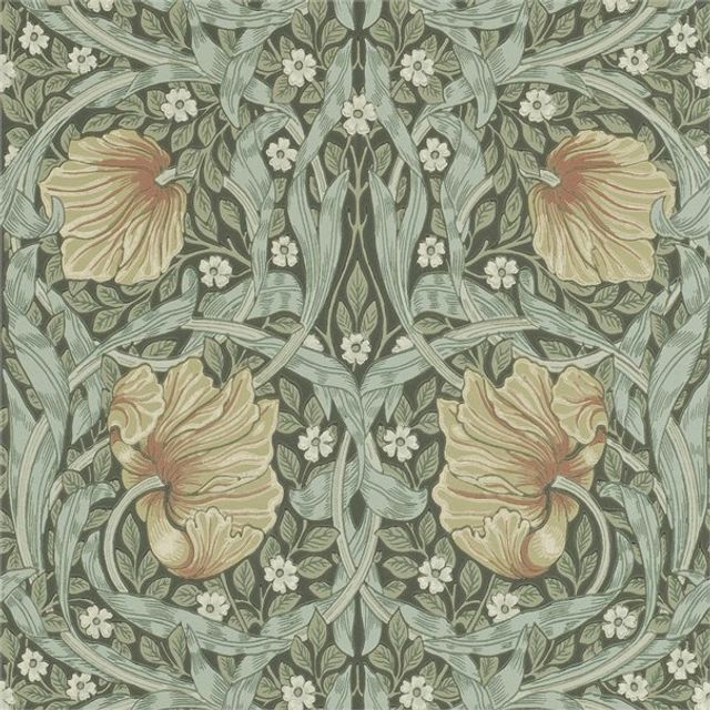 William Morris The Craftsman Wallpapers Pimpernel Bayleaf/Manilla Wallpaper