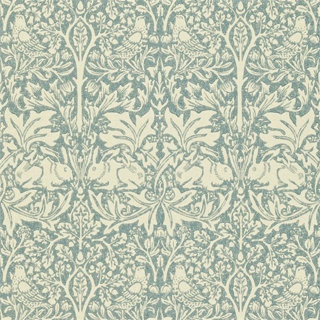 William Morris Morris Volume IV - Wallpapers Brer Rabbit Slate/Vellum Wallpaper