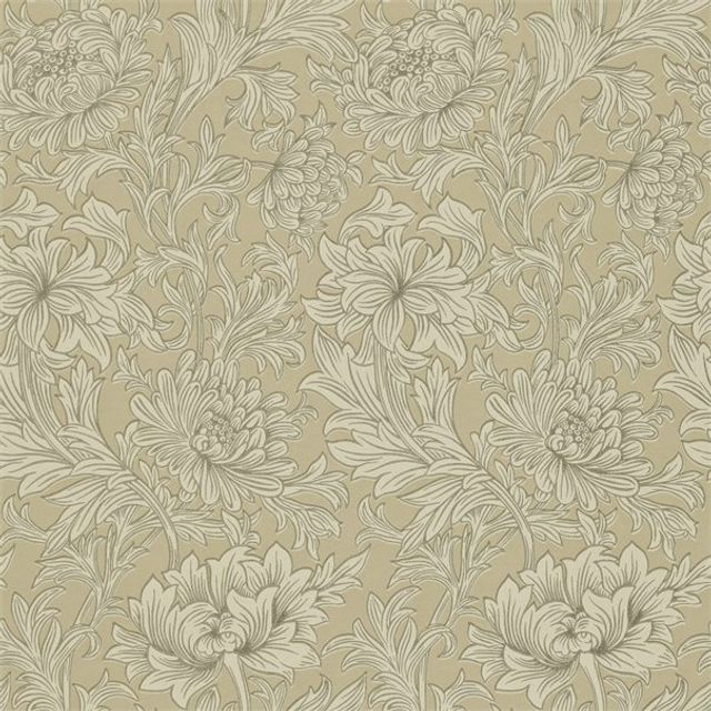 William Morris Morris Wallpapers Compendium I & II Chrysanthemum Ivory/Gold Wallpaper