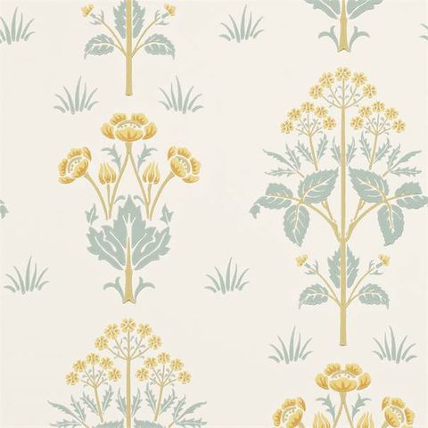 Meadow Sweet Gold/Slate Wallpaper
