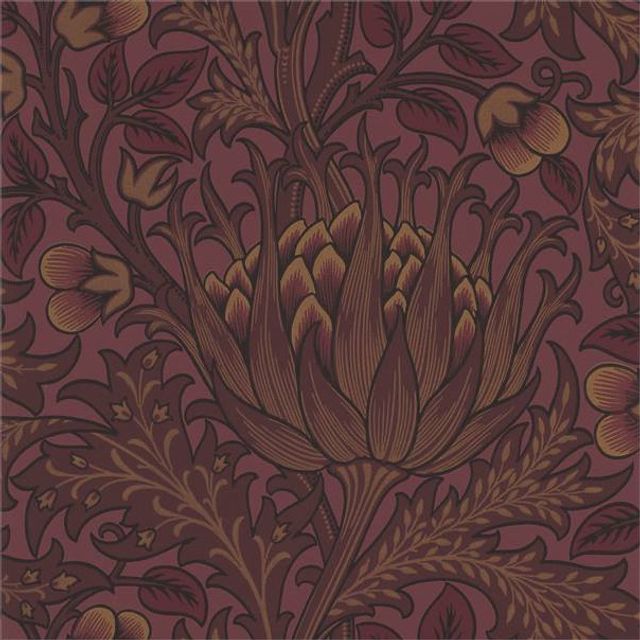 William Morris Compilation Wallpaper Artichoke Wine Wallpaper