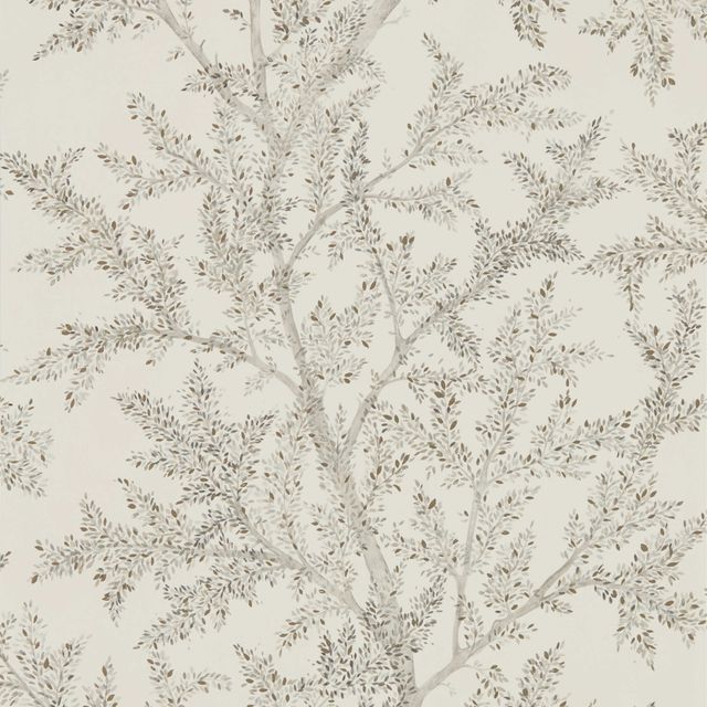 Sanderson Elysian Wallpapers Farthing Wood Silver Wallpaper