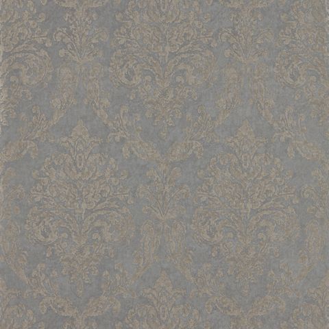 Riverside Damask Mole/Copper Wallpaper