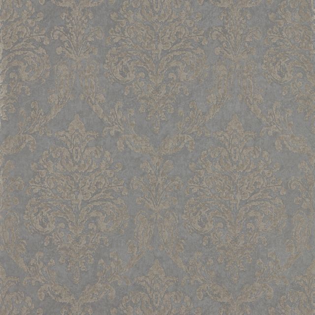 Sanderson Waterperry Wallpapers Riverside Damask Mole/Copper Wallpaper