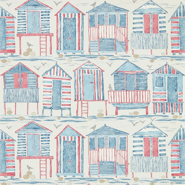 Sanderson Port Isaac Wallpapers Beach Huts Nautical Wallpaper