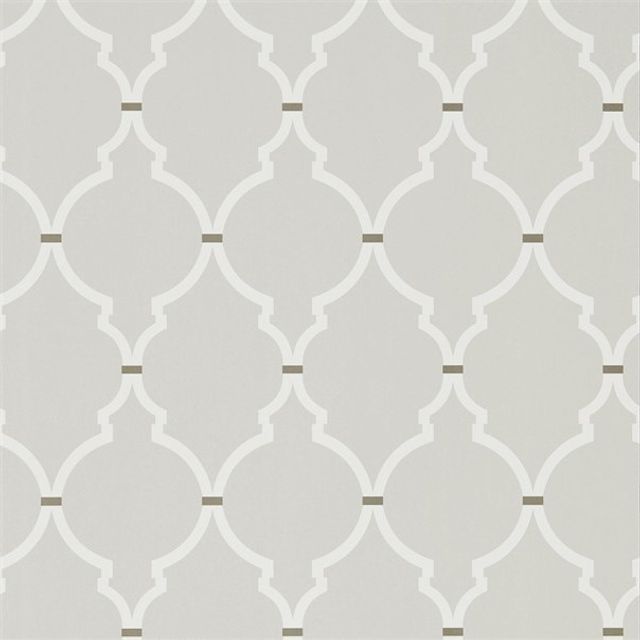 Sanderson Art Of The Garden Wallpapers Empire Trellis Silver/Calico Wallpaper