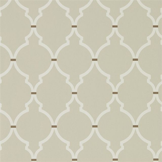 Sanderson Art Of The Garden Wallpapers Empire Trellis Linen/Cream Wallpaper