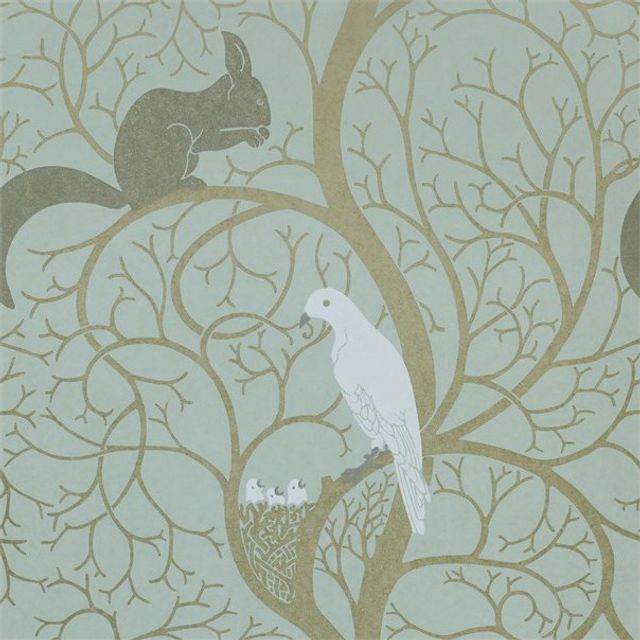 Sanderson Vintage Wallpapers Squirrel & Dove Eggshell/Ivory Wallpaper