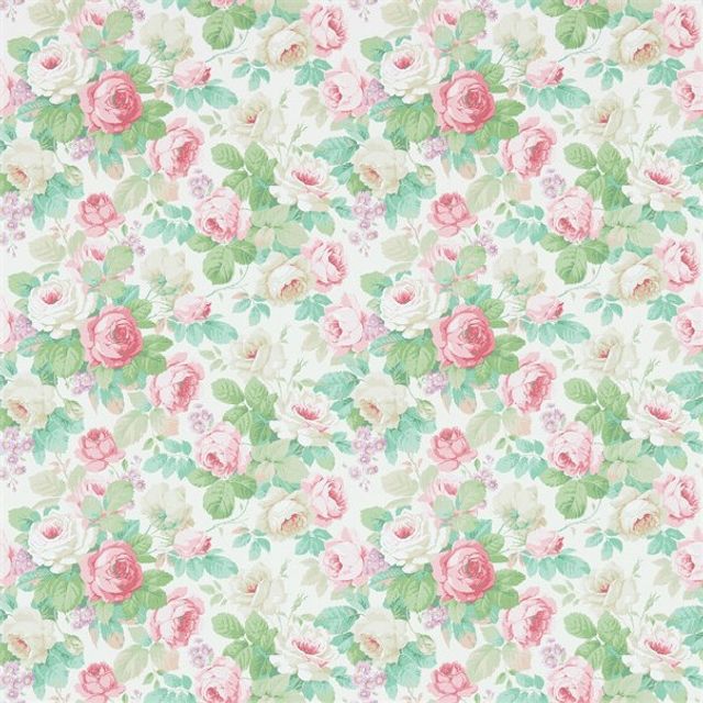 Sanderson Vintage 2 Wallpapers Chelsea Pink/Celadon Wallpaper