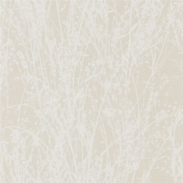 Sanderson Woodland Walk Wallpapers Meadow Canvas White/Parchment Wallpaper