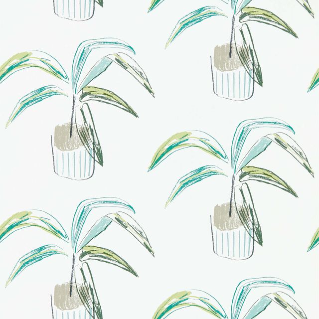 Scion Zanzibar Wallpaper Crassula Juniper/Lime Wallpaper