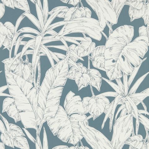 Parlour Palm Charcoal Wallpaper