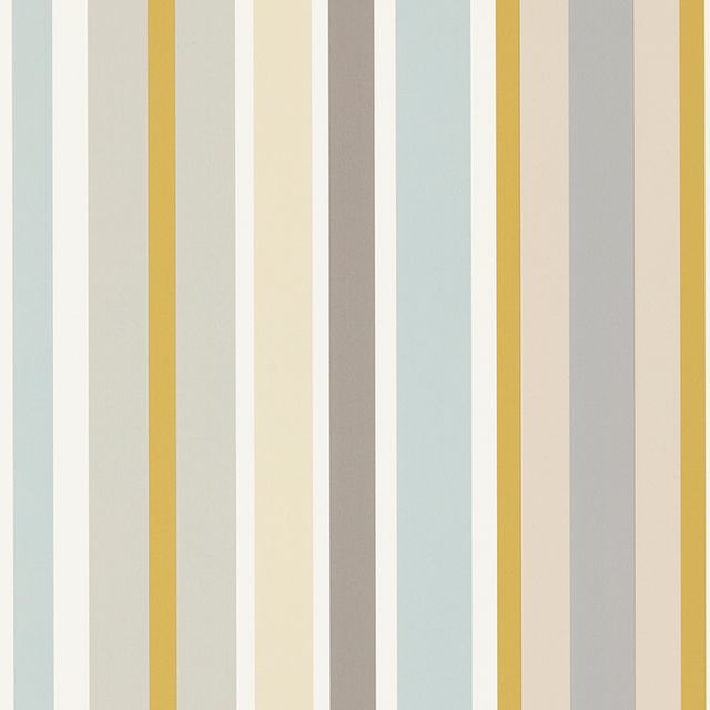 Scion Guess Who? Wallpapers Jelly Tot Stripe Slate / Biscuit / Maize Wallpaper