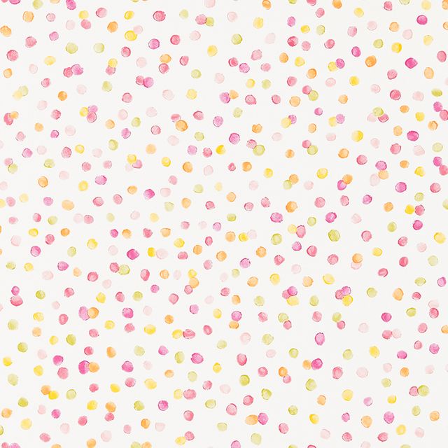 Scion Guess Who? Wallpapers Lots Of Dots Blancmange / Rasberry / Citrus Wallpaper