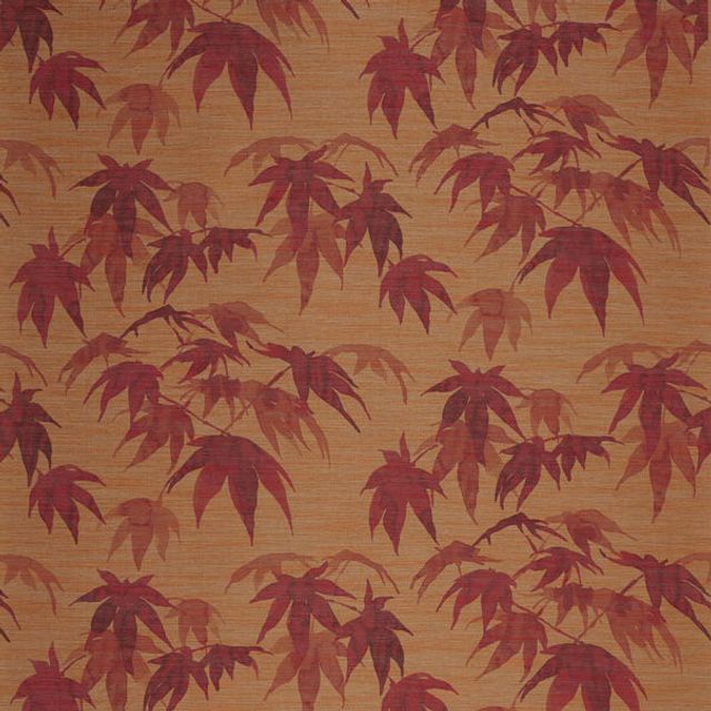 Zoffany Akaishi Wallcoverings Acer Red Wood/Teal Wallpaper