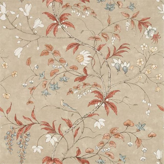 Zoffany Darnley Wallpapers Chambalon Trail Sunstone/Linen Wallpaper