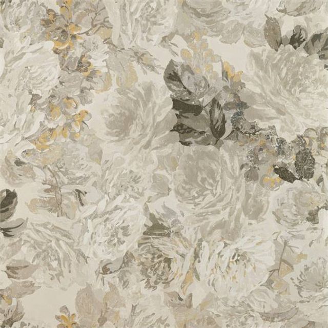 Zoffany Darnley Wallpapers Rose Absolute Linen/Gold Wallpaper