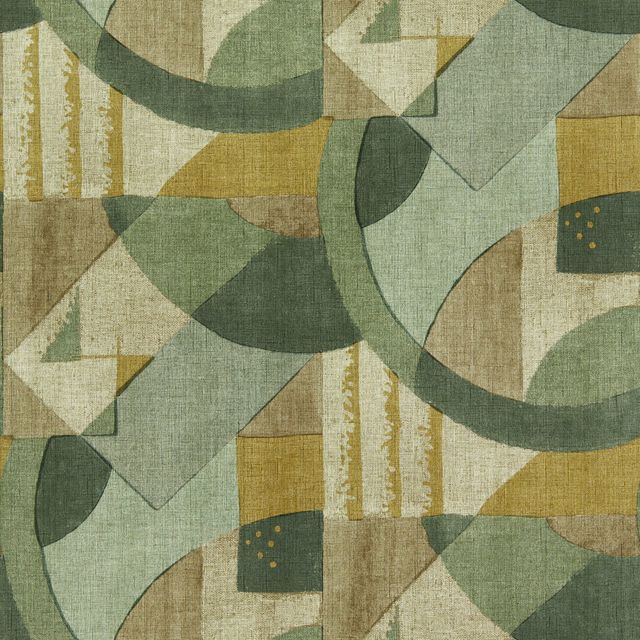 Abstract 1928 Antique Olivine Wallpaper