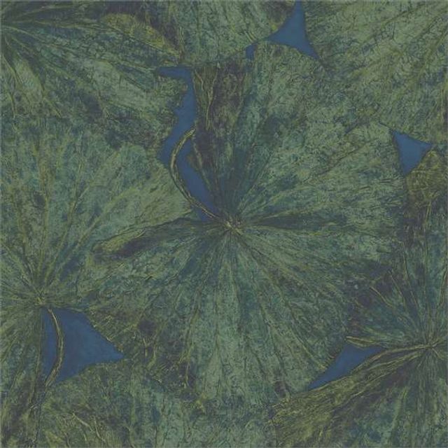 Zoffany The Muse Wallcoverings Taisho Lotus Malachite/Lapis Wallpaper