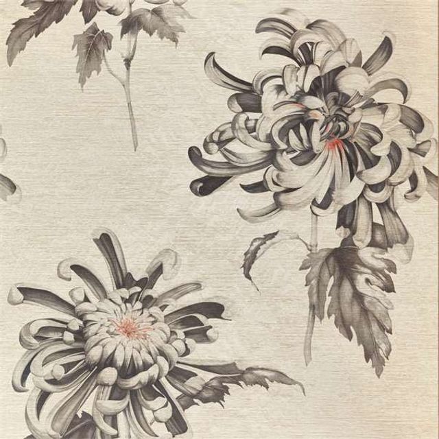 Zoffany The Muse Wallcoverings Evelyn Koi/Vine Black Wallpaper