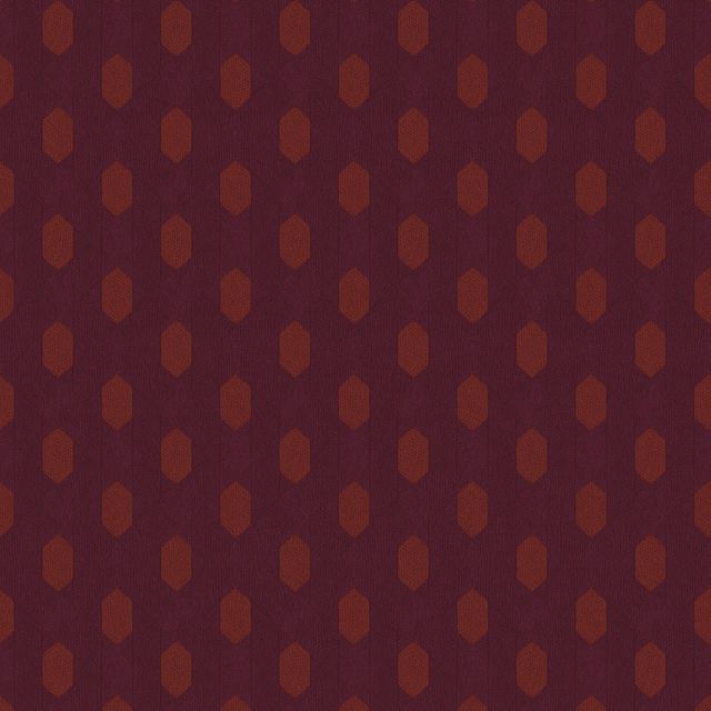 Art Deco Style Geometric Motif Orange/Red/Lilac Sample