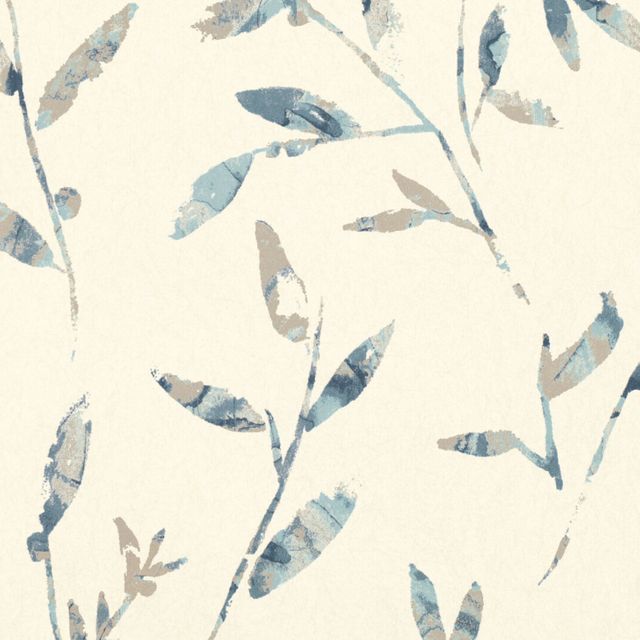 Villa Nova Hana Wallcoverings Hana Trail Indigo Wallpaper