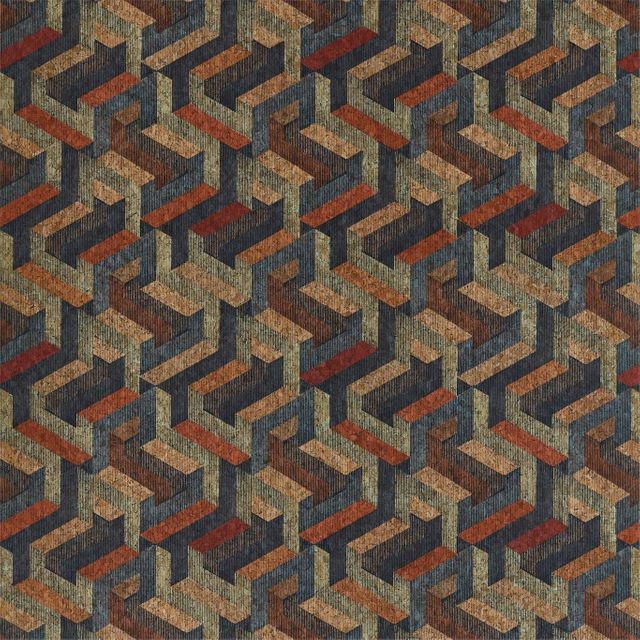 Anthology Anthology 07 Escheresque Copper/Slate Wallpaper