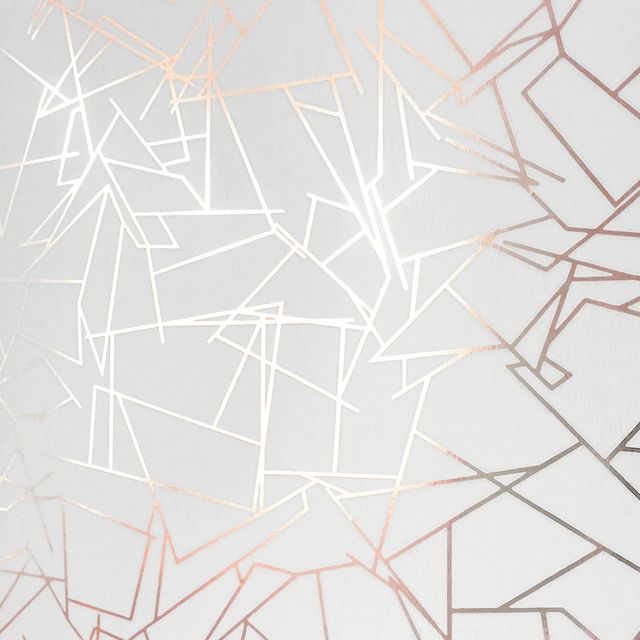 Angles Copper / White Wallpaper