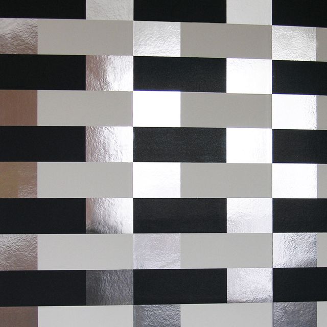 Block Black / White / Silver Wallpaper