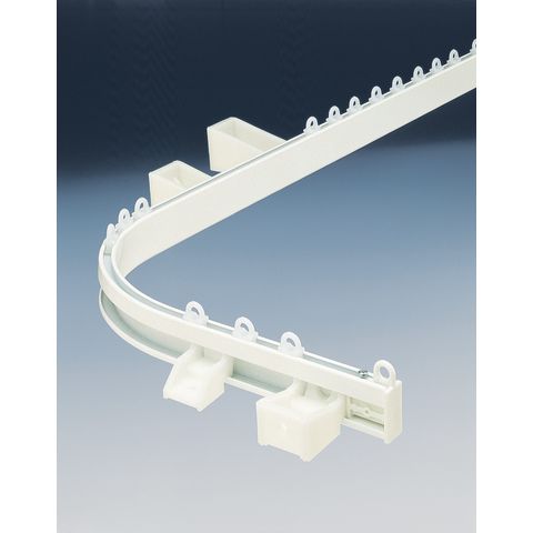 Silent Gliss  Two Bend Bay Window Curtain Track System SG 1080 - White 