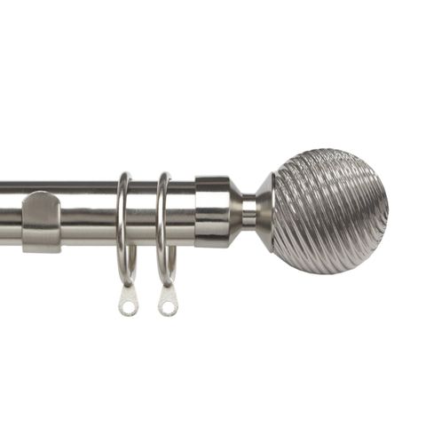 Satin Silver 25-28mm Pristine Swirl Pole Set