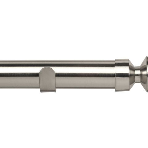 Satin Silver 28mm Rome Eyelet Pole Set