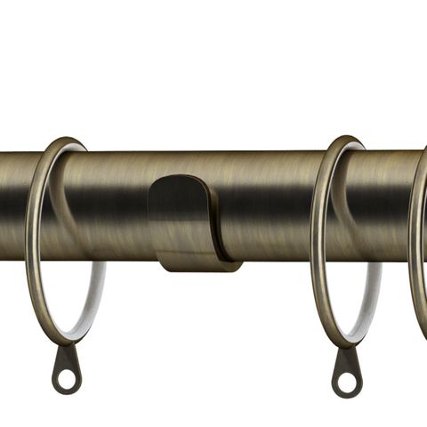 Antique Brass 28mm Stud End Cap Pole Set