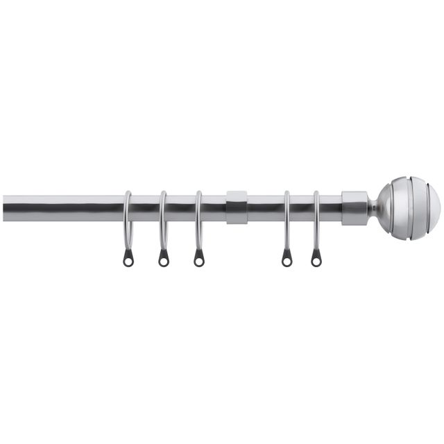 Satin Silver 16-19mm Sliced Ball Pole Set