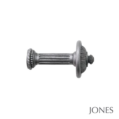 Grande Pleated Curtain Hold Back Pewter Single