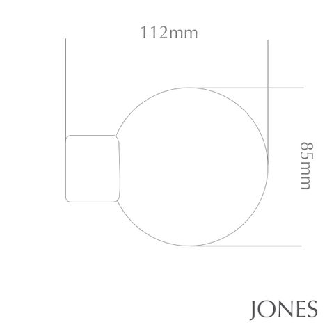 Jones  Strand 35mm Matt Nickle Pole Set With Lead Ball Finials & Ceiling Brackets