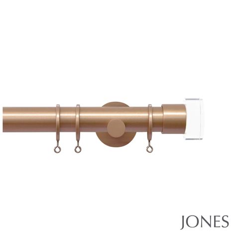 Strand 35mm Rose Gold Pole Set With Acrylic End Stops