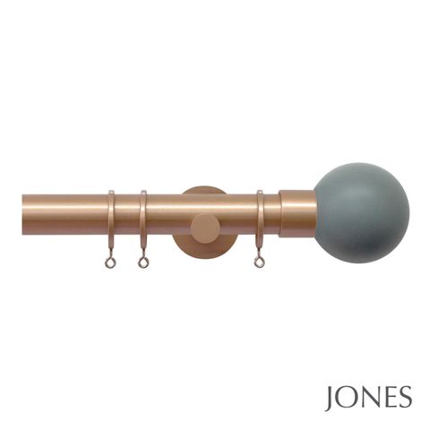 Strand 35mm Rose Gold Pole Set With Lead Ball Finials