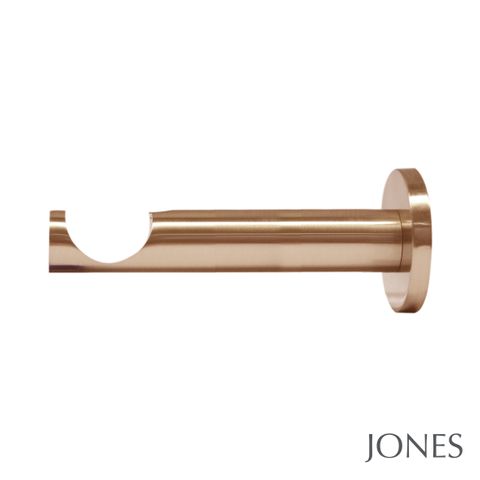 Jones  Strand 35mm Rose Gold Pole Set With Ribbed End Stops & Extension Brackets