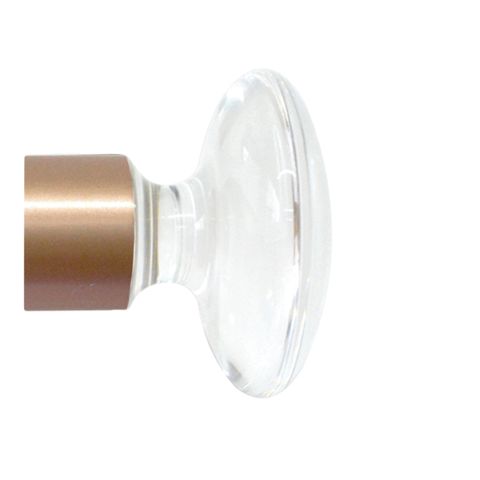 Jones  Strand 35mm Rose Gold Pole Set With Acrylic Disc Finials & Extension Brackets