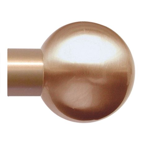 Jones  Strand 35mm Rose Gold Pole Set With Metal Ball Finials - Passover Brackets & Rings